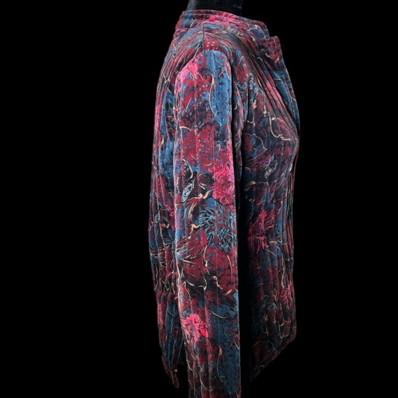 Campus Casuals - 80's Jewel Tone Quilted Velour Blazer - Size S - Picture 2 of 5